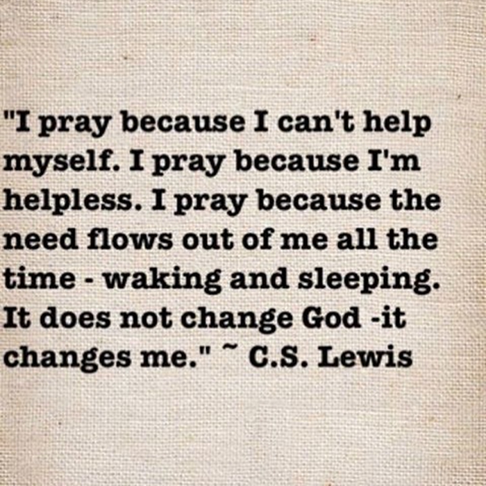 I does not change God, it changes me