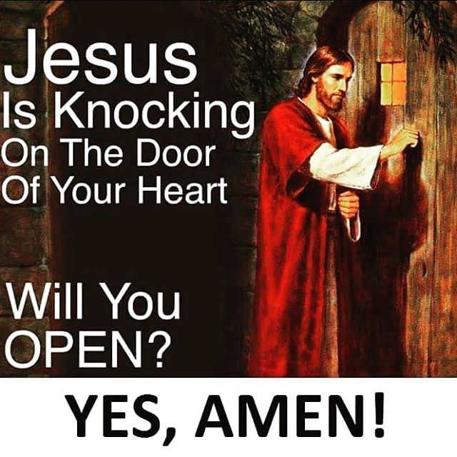 Jesus is knocking on the door