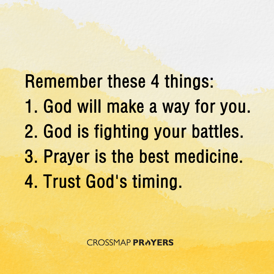 Remember these 4 things