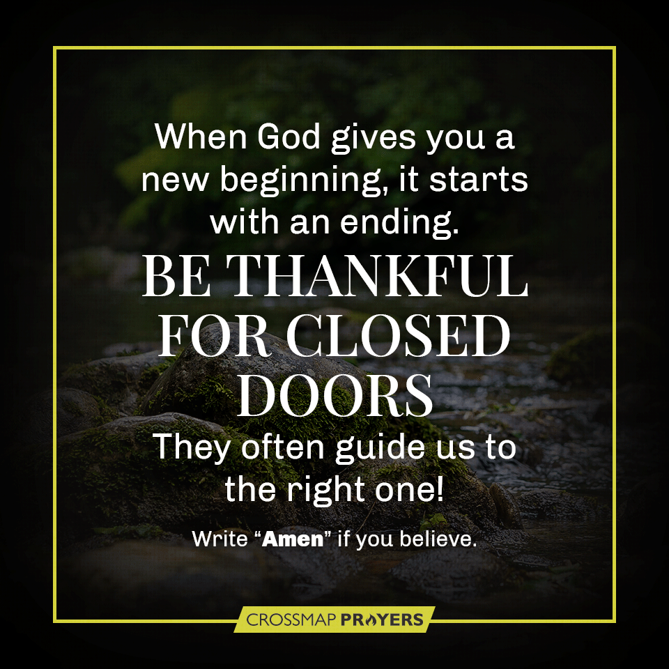 Be Thankful For Closed Doors