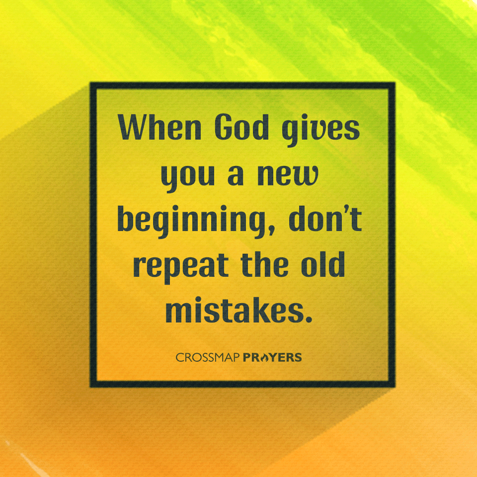 God Gives A New Beginning