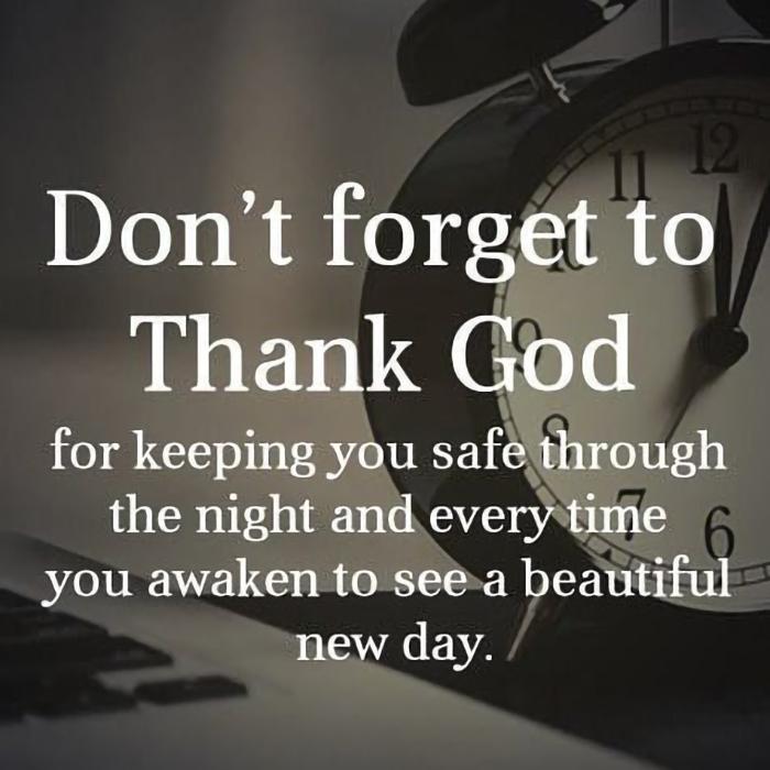 Don't Forget To Thank God