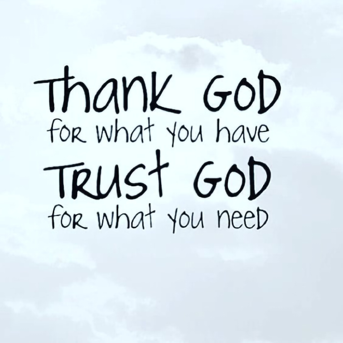 Thank & Trust God