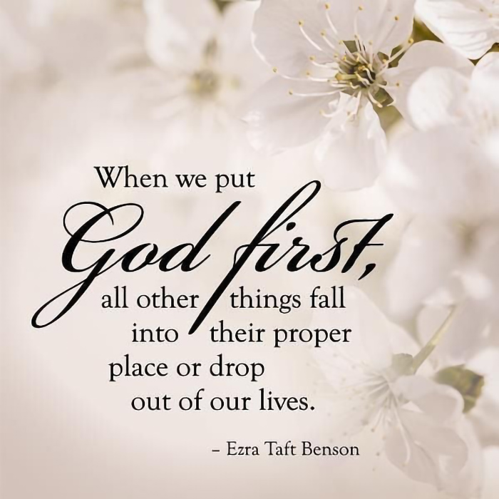 When We Put God First