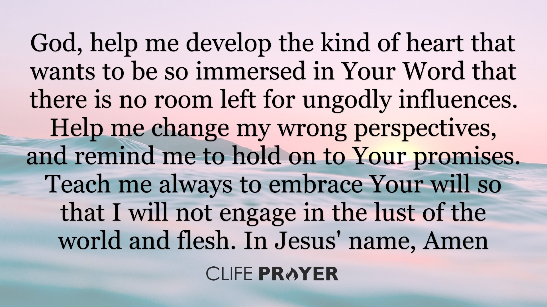 A Prayer for Living A God-Pleasing Life