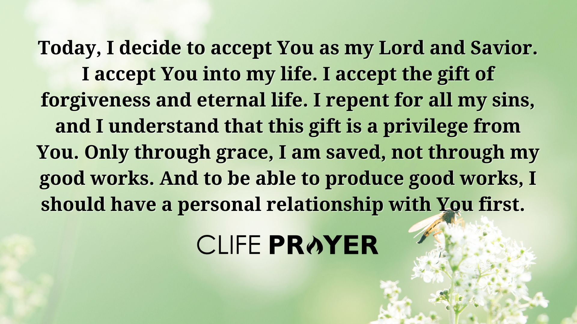 Prayer for Accepting Jesus as Lord and Savior