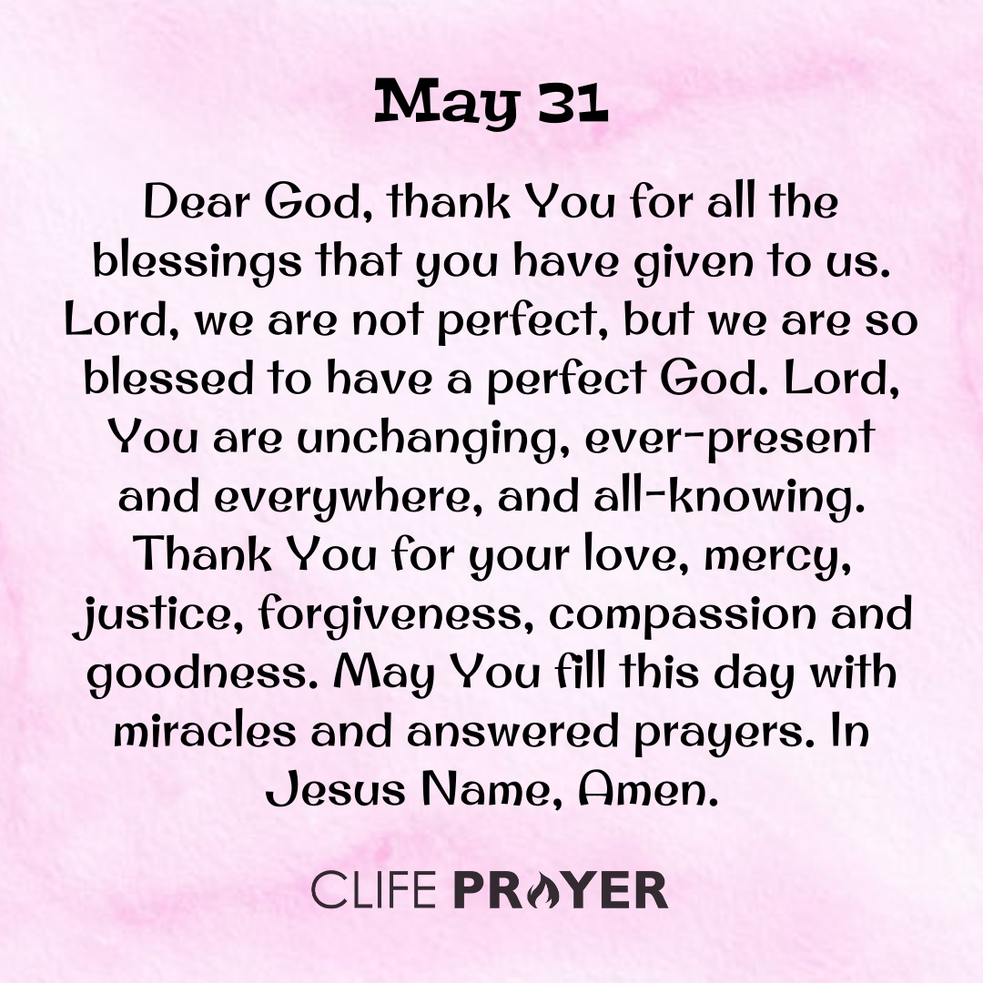 Fill this day with miracles and answered prayers