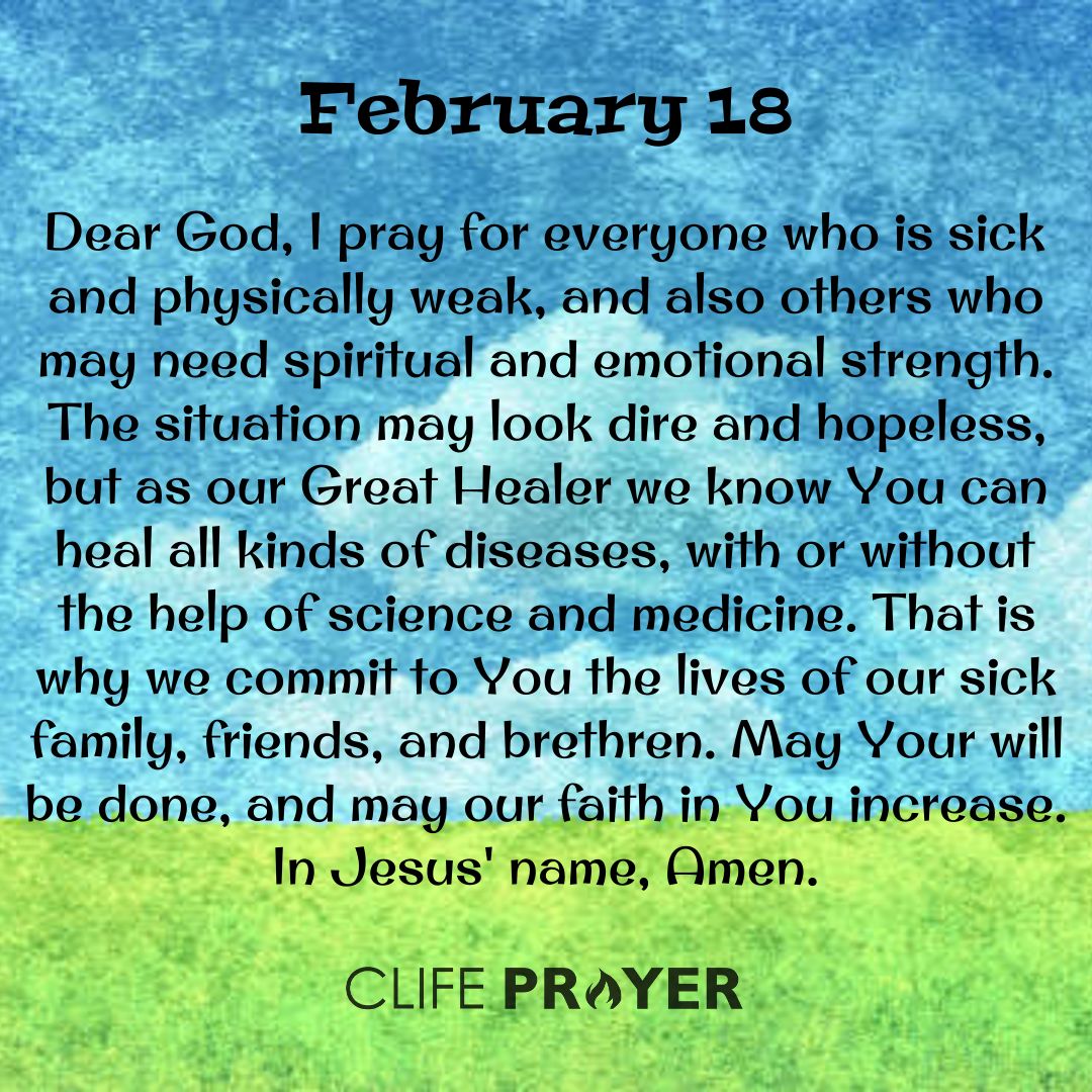 Pray for everyone who is sick