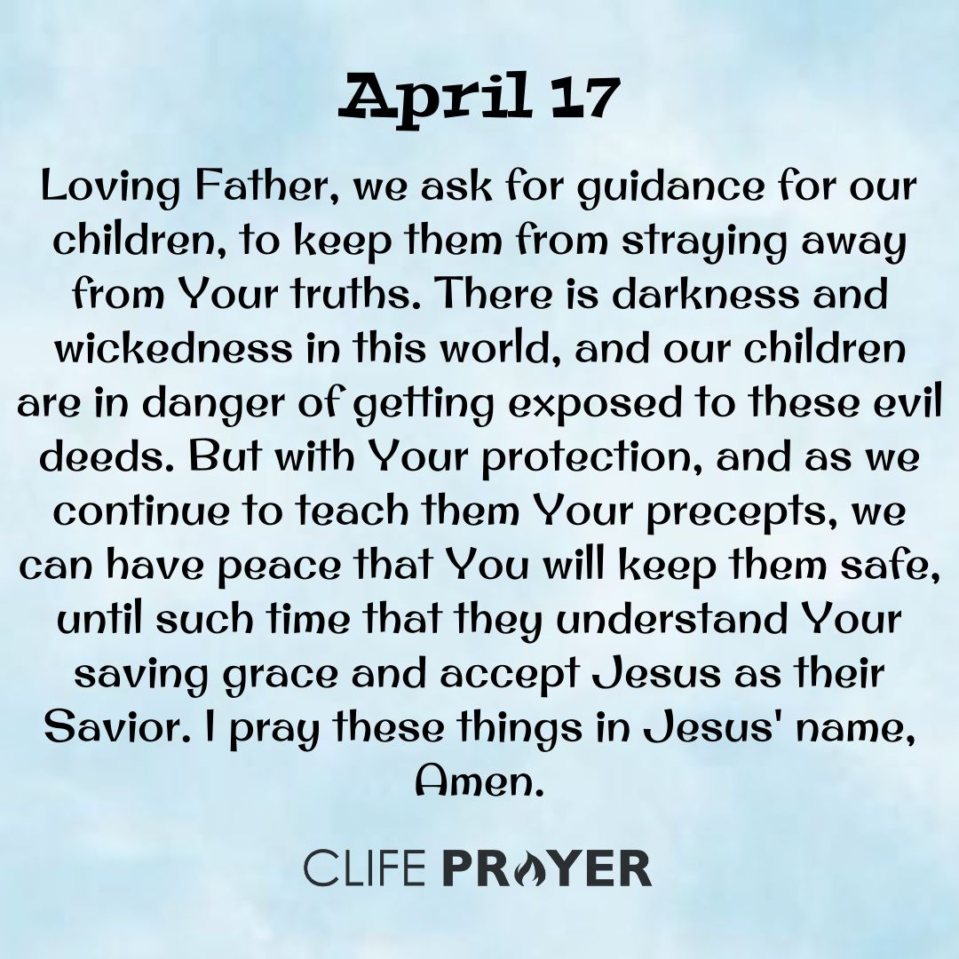 April 17 morning prayer