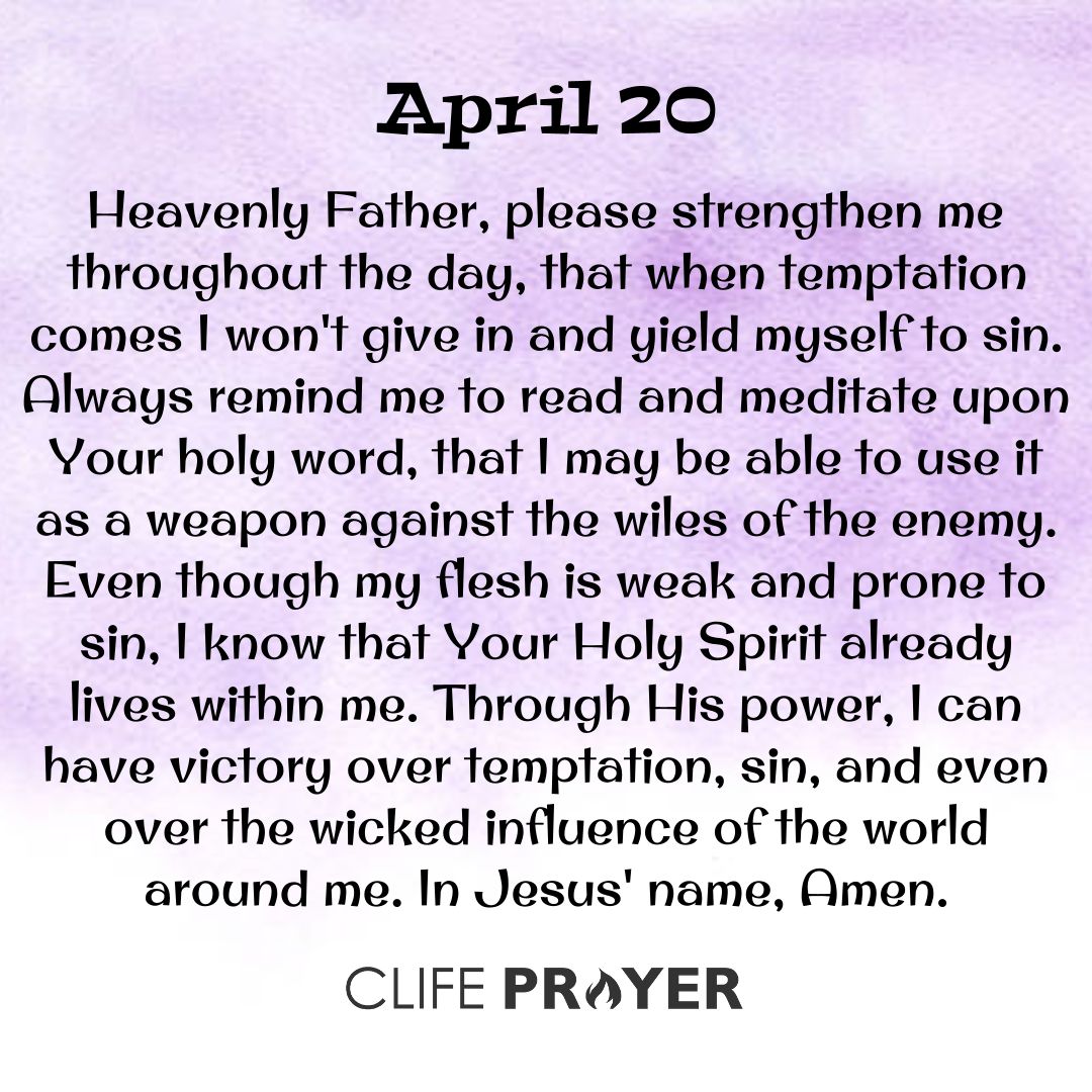 April 20 morning prayer