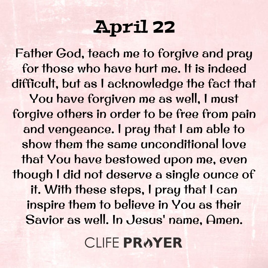 April 22 Daily Prayer