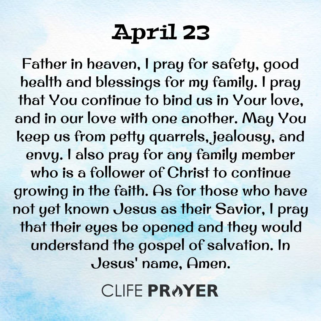 April 23 Daily Prayer
