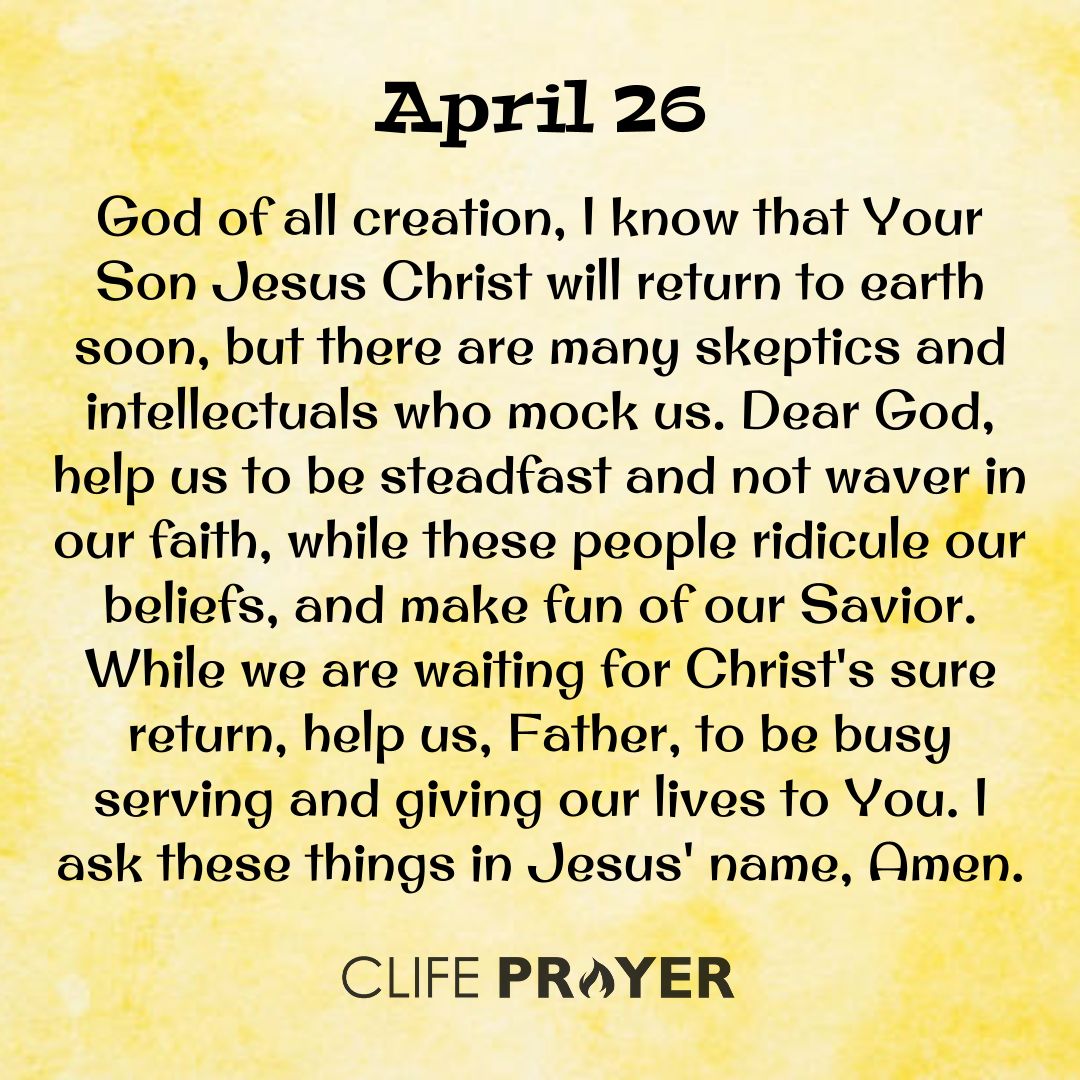 April 26 Daily Prayer