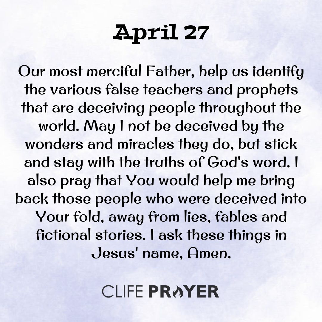 April 27 Daily Prayer