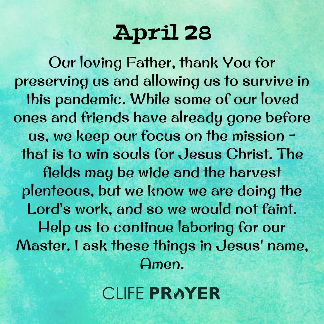 April 28 Daily Prayer
