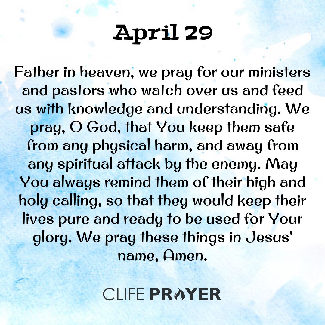 April 29 Daily Prayer