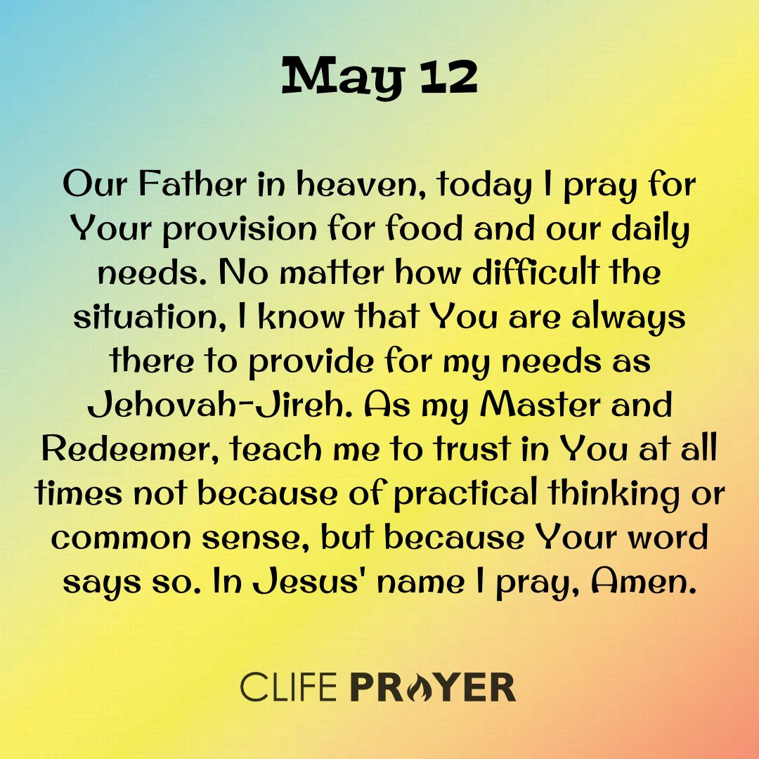 Daily Prayer of May 12