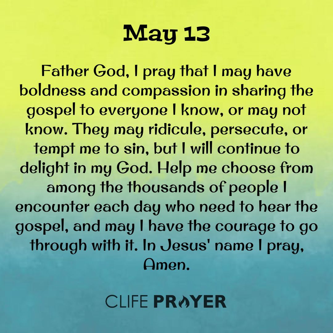 Daily Prayer of May 13