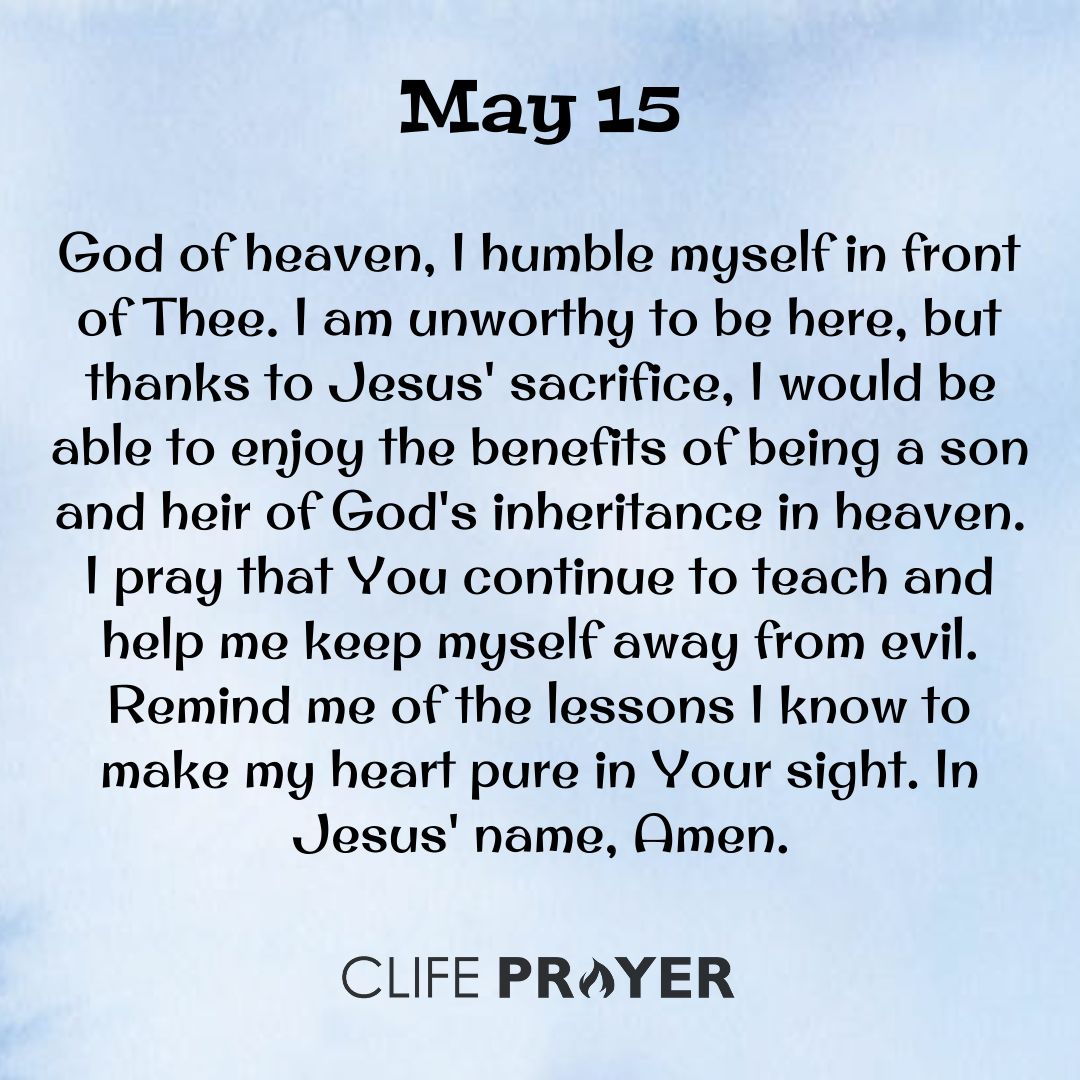 Daily Prayer of May 15