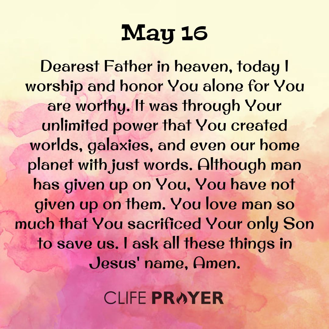 Daily Prayer of May 16