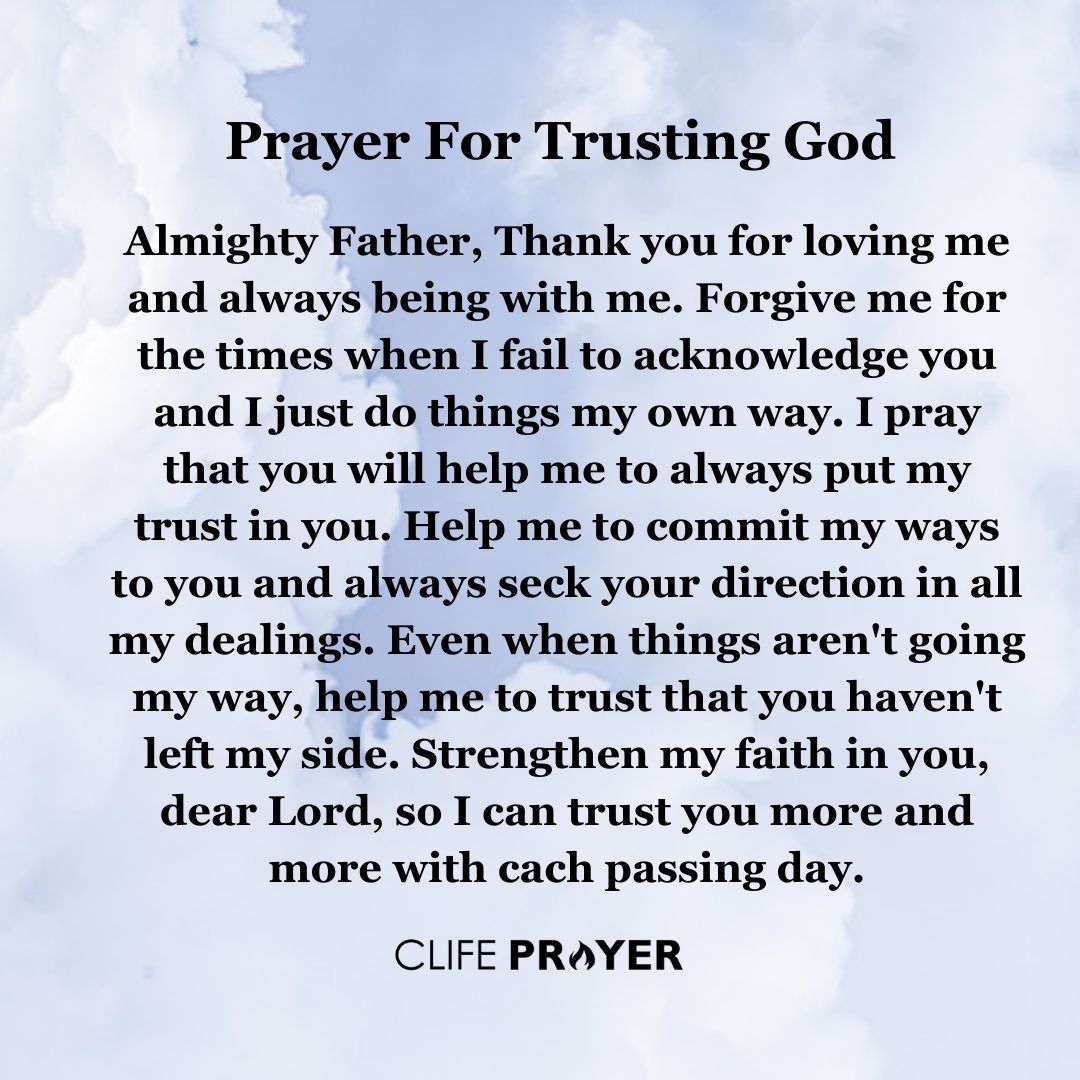 Prayer For Trusting God