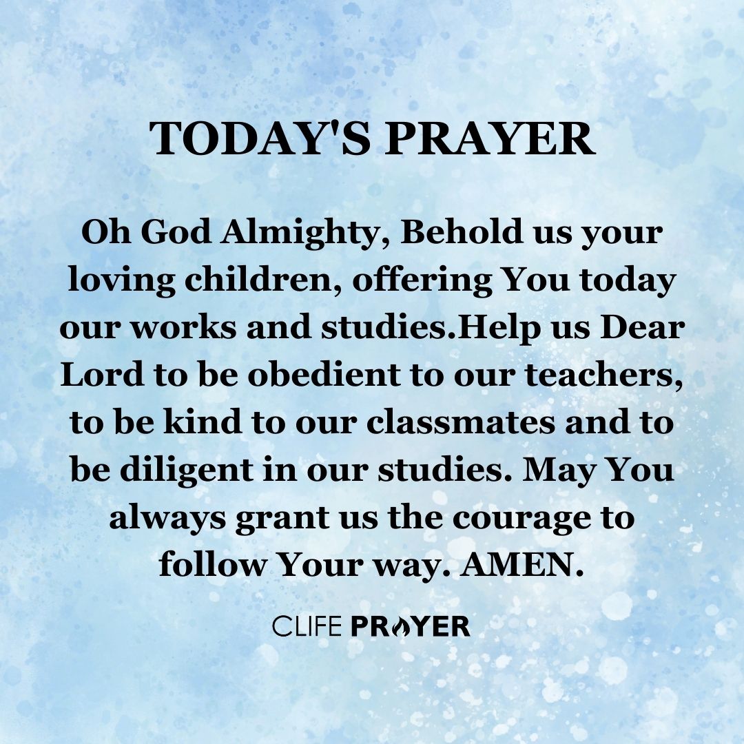 TODAY’S PRAYER
