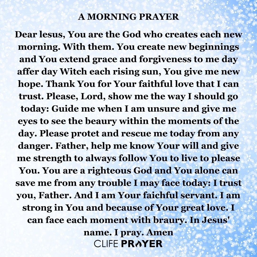 PRAYER FOR TODAY