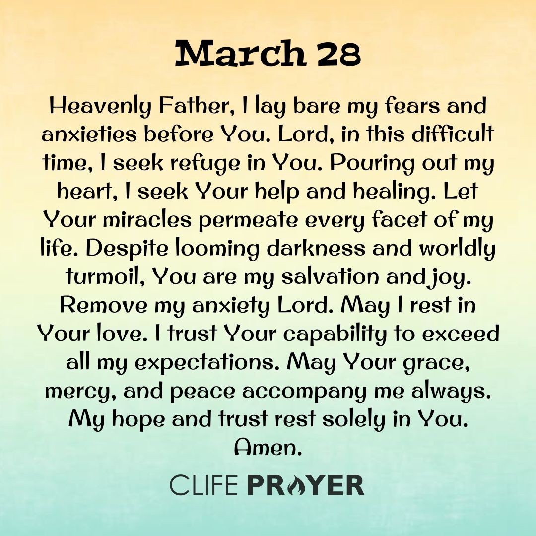 A prayer for anxiety