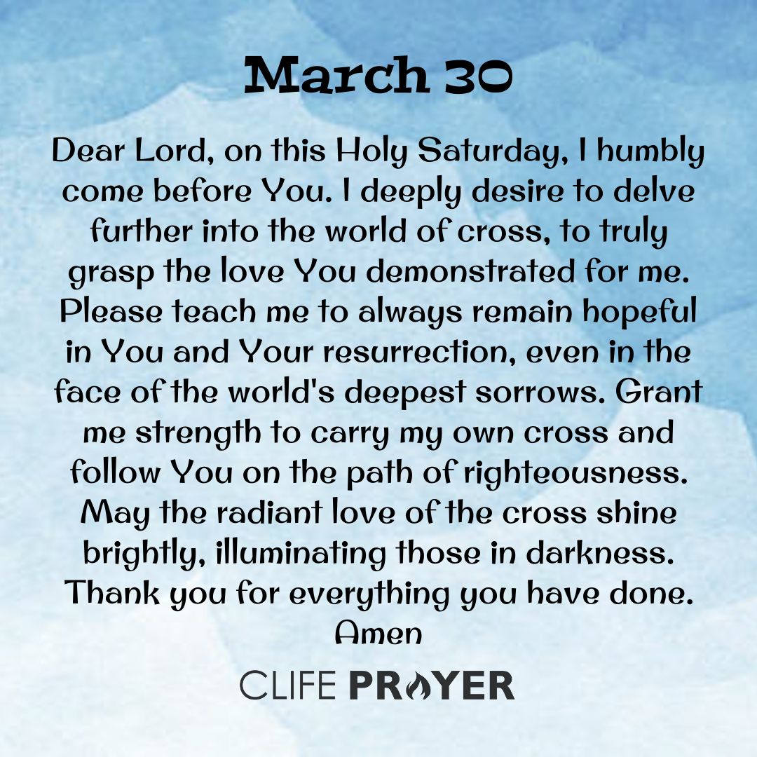 A prayer for Holy Saturday