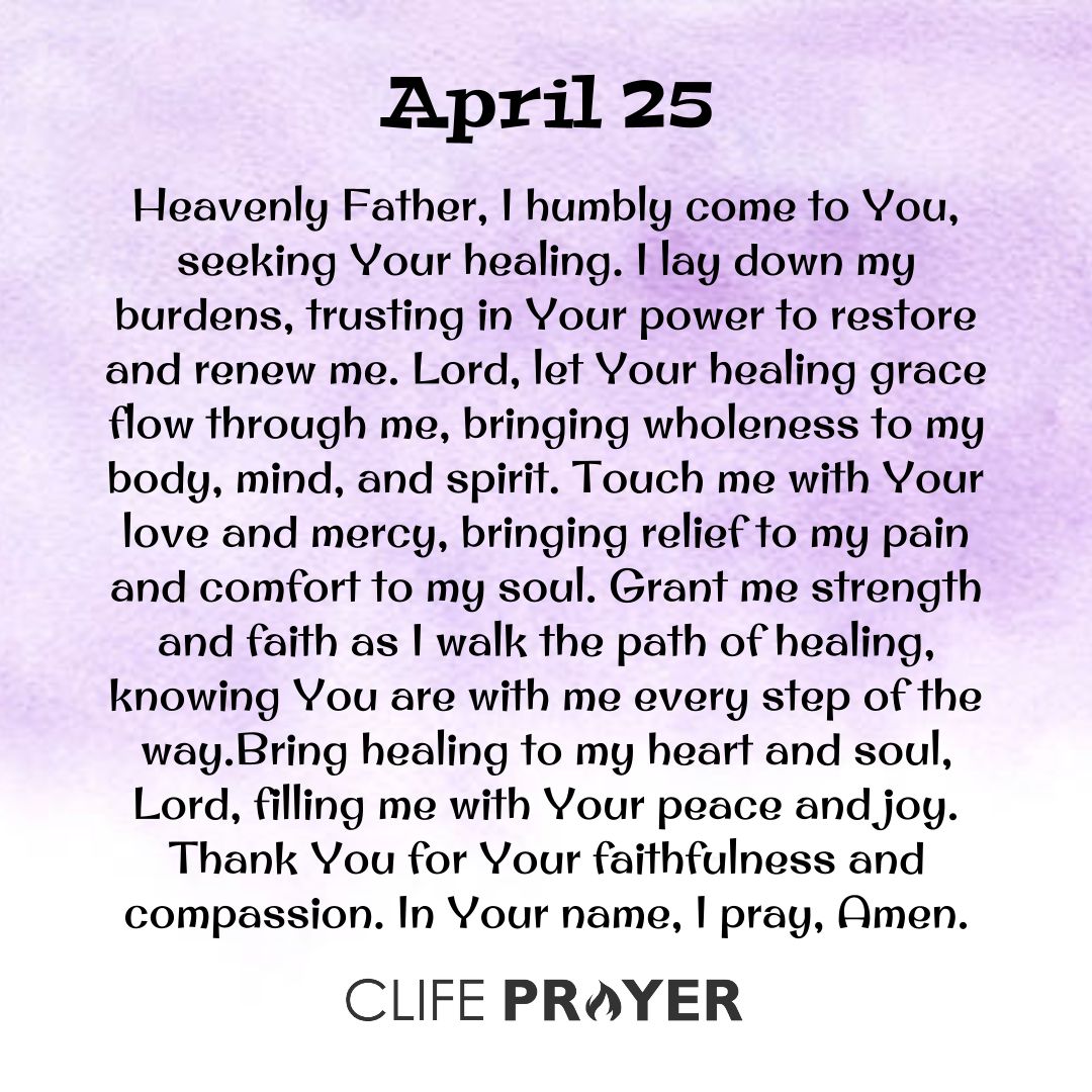 Pray for healing